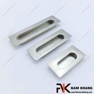 Tay nắm âm tủ màu xám NK145-X ( Màu xám bạc)