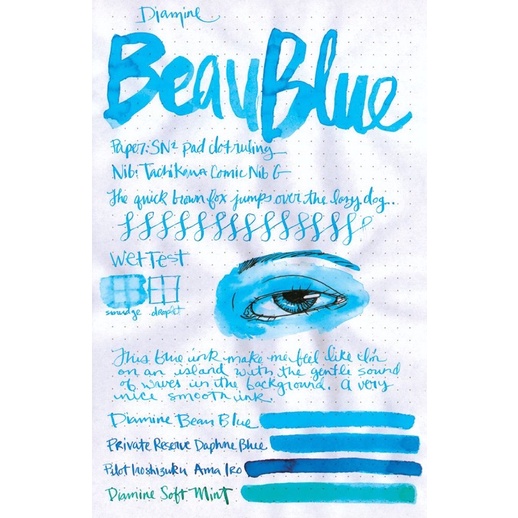 Mực bút máy Diamine - Gam màu Blue - Lọ 30ml