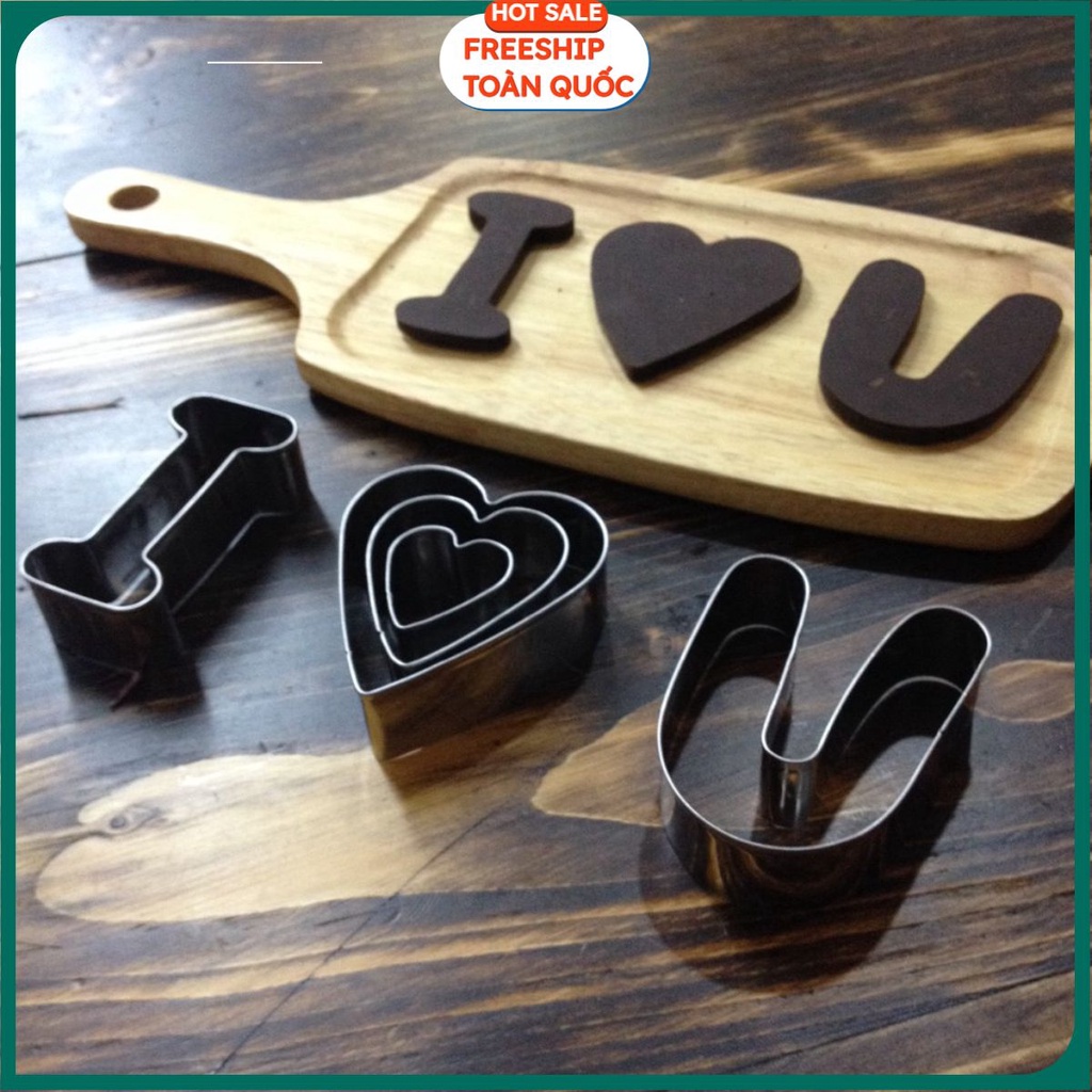 Bộ Khuôn Thép Làm Bánh - Chữ Love - US02030