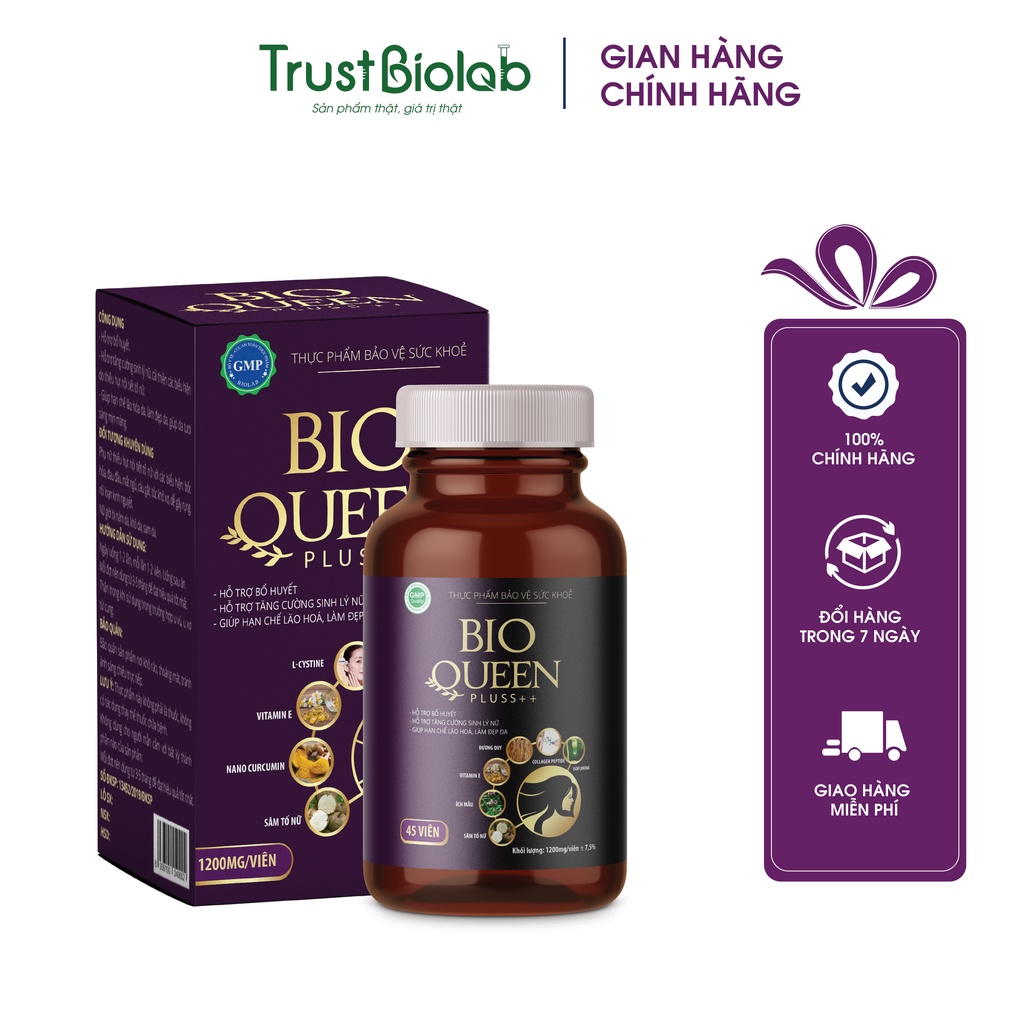Nội tiết Bioqueen plus ++ hồi xuân cho chị em phụ nữ DƯỢC BIOLAB
