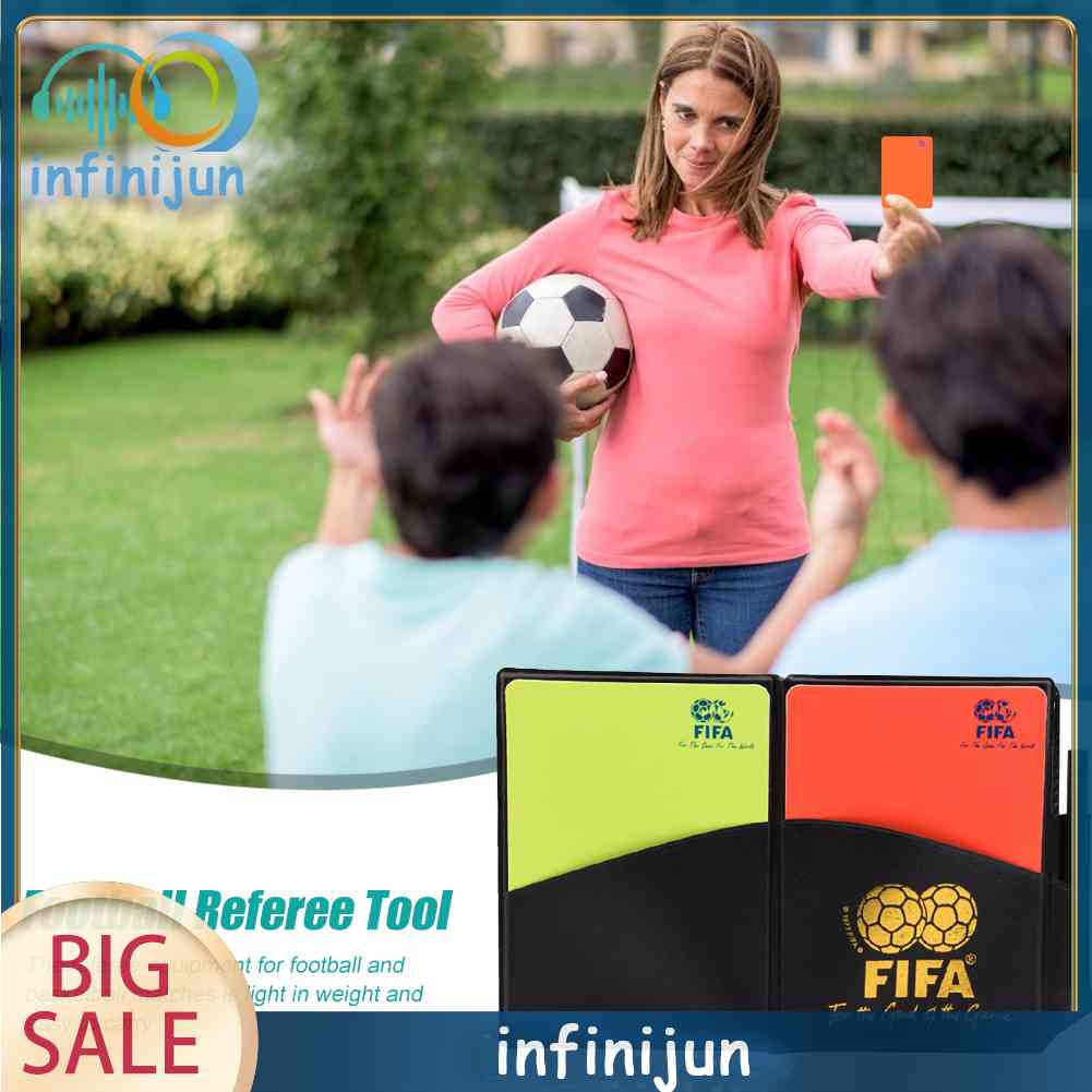 Bộ Thẻ Ghi Âm Trọng Tài Bóng Đá Màu Đỏ / Vàng