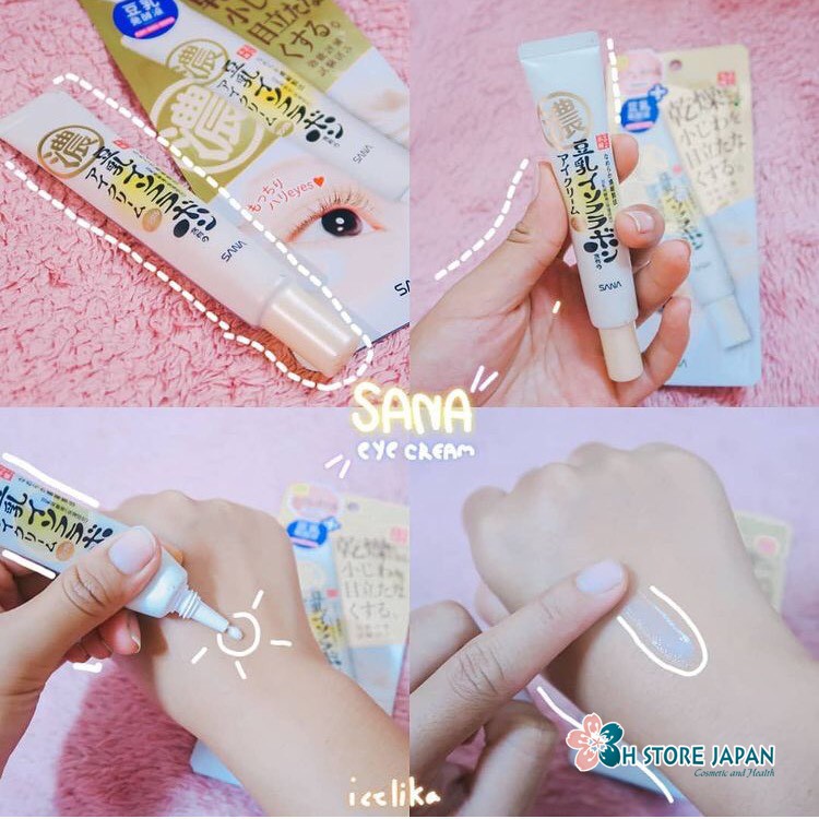 Kem dưỡng mắt Sana Nameraka Soymilk Wrinkle Eye Cream vàng Nhật Bản