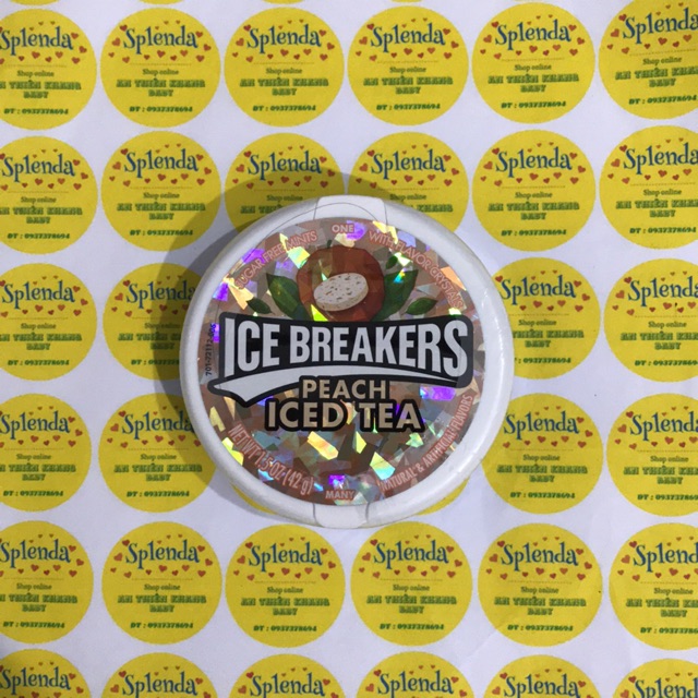 Kẹo ngậm Ice Breakers ( sugar free) vị trà đào của Mỹ