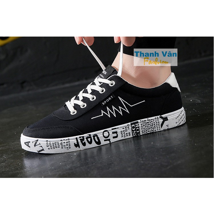 Giày nhịp tim nam phong cách graffiti độc đáo, size từ 39-44