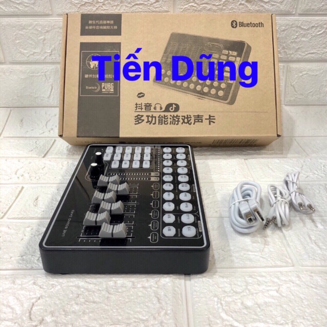 Sound card H9 có Bluetooth dòng có autu-tune tích hợp pin thuận tiên khi livestream hỗ trợ các dòng mic thu âm