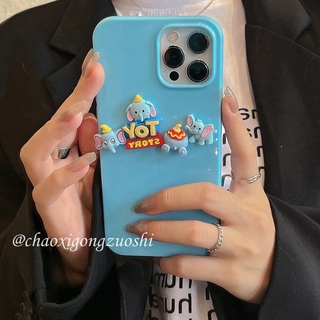 Ốp lưng điện thoại di động iPhone Phim hoạt hình dễ thương 3D Dumbo xr Apple 11promax/xs silicone 78Plus mềm 12