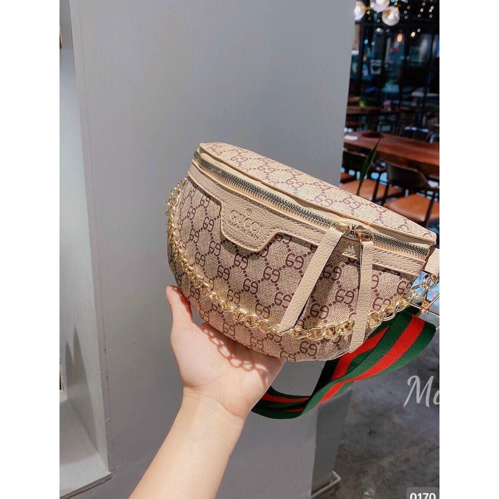 Túi bao tử hai dây mạ vàng , dây đeo vải đẹp cool | BigBuy360 - bigbuy360.vn