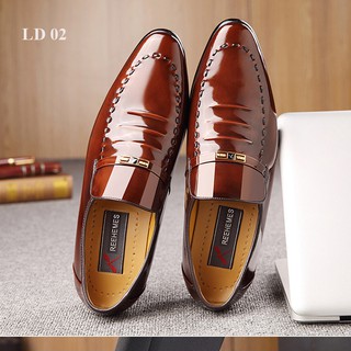 Giày da thật nam nhập khẩu Reehemes RH0765 Brown