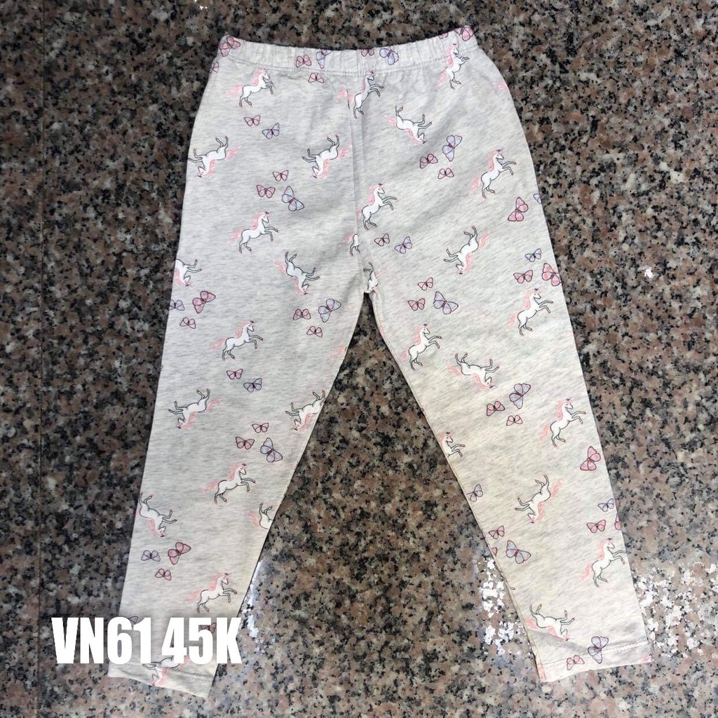 Quần Legging Bé Gái, Thun Cotton Mềm Mát Co Giãn 4 Chiều, Họa Tiết Xinh (10-20kg).