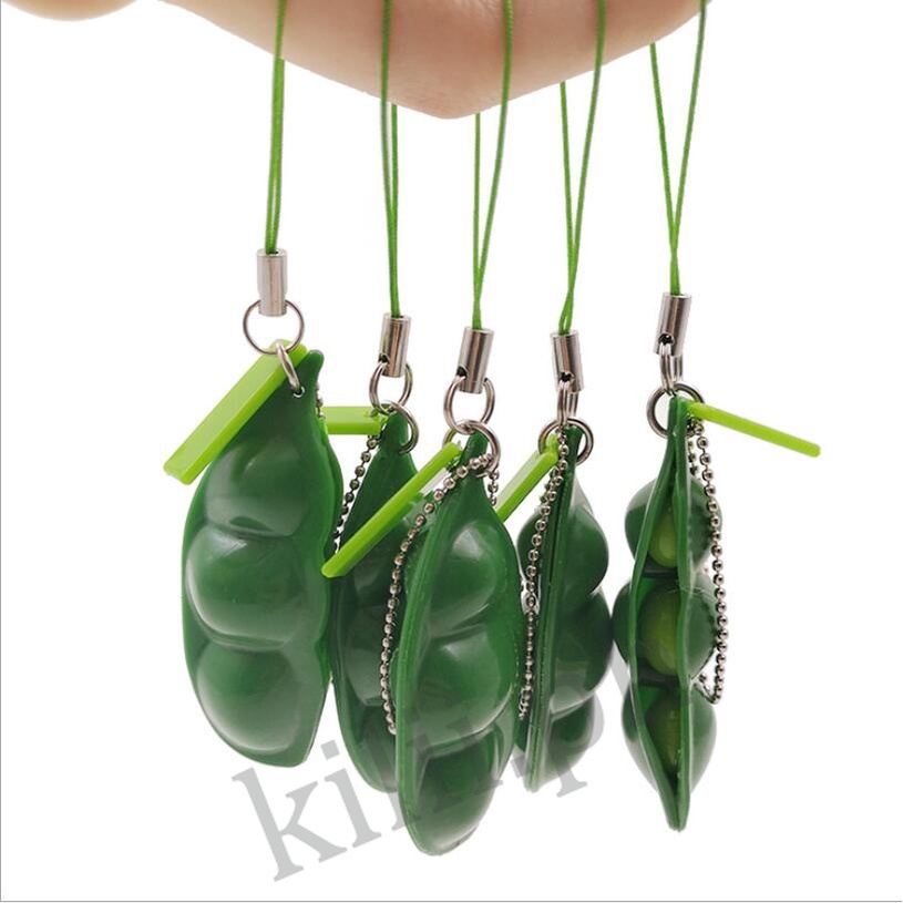 Đồ Chơi Bóp Giảm Căng Thẳng, Hình Hạt Đậu Phộng, Chìa Khóa, Điện Thoại Charms