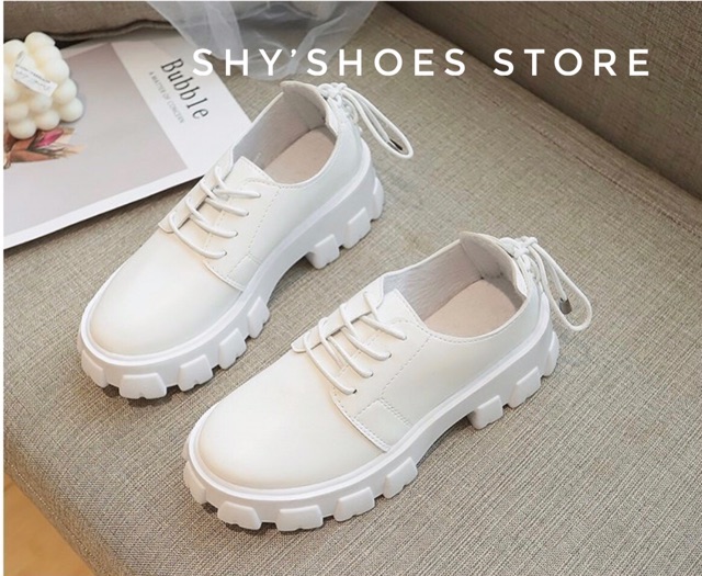 [SẴN🦄VIDEO] 🔥Giày boot oxford cổ thấp phong cách cá tính Trắng, Đen (size 35-40)