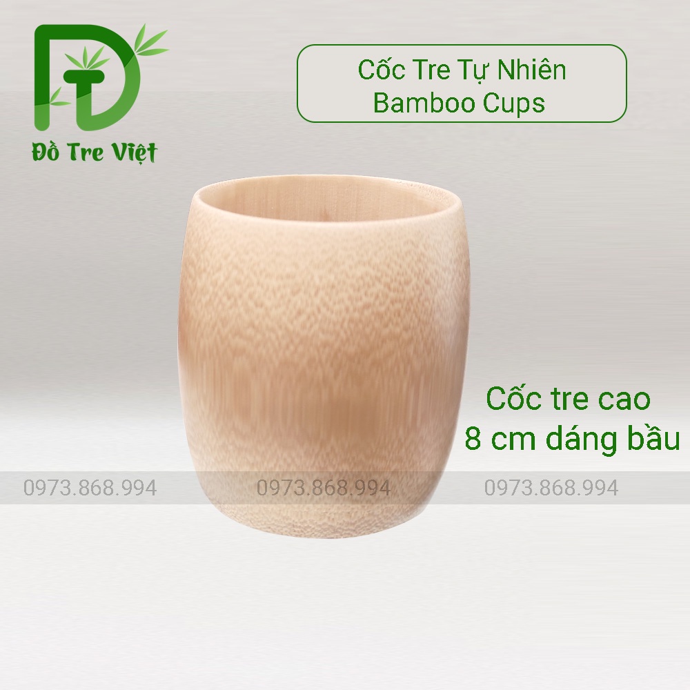 Cốc tre, Cốc trà tre nhiều kích thước, sản phẩm xanh thân thiện với môi trường [Hàng Xuất Khẩu]