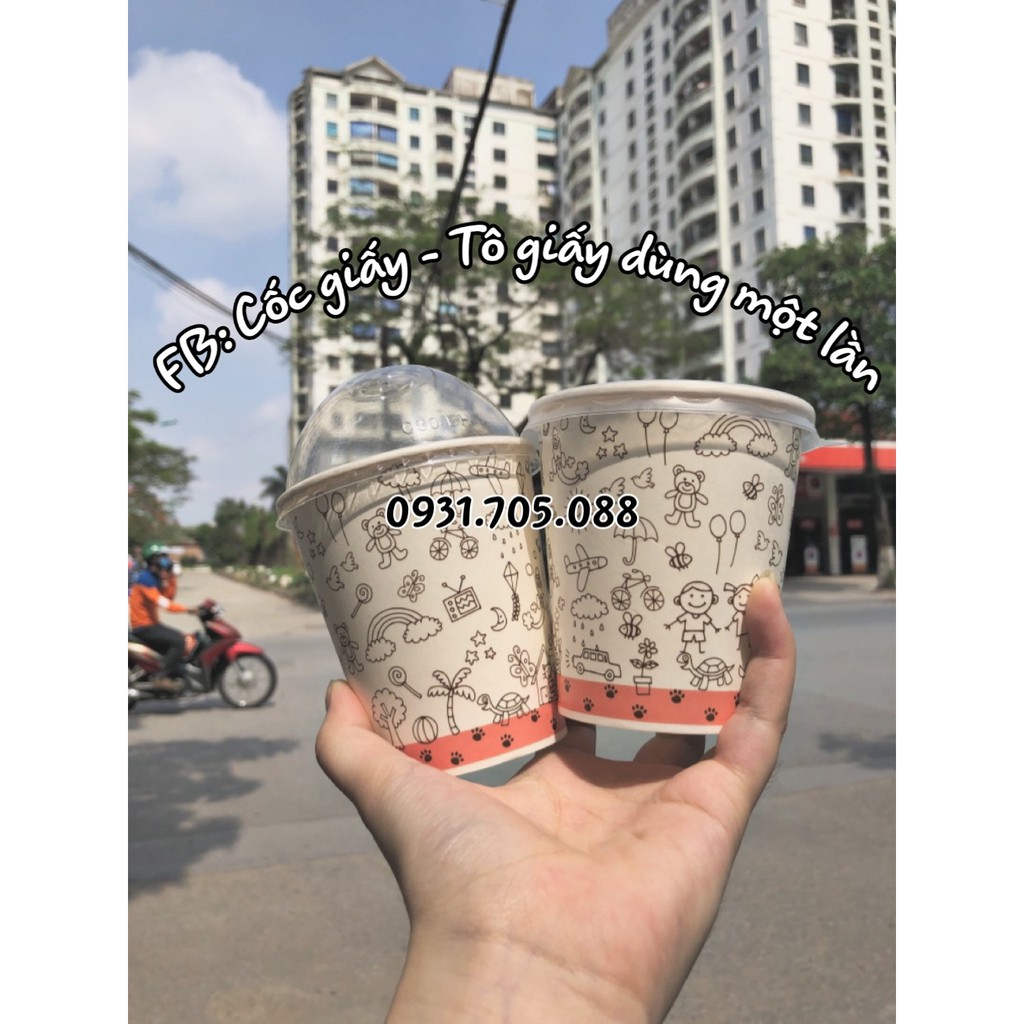 50 Ly giấy dùng 1 lần 360ml (nắp bằng)
