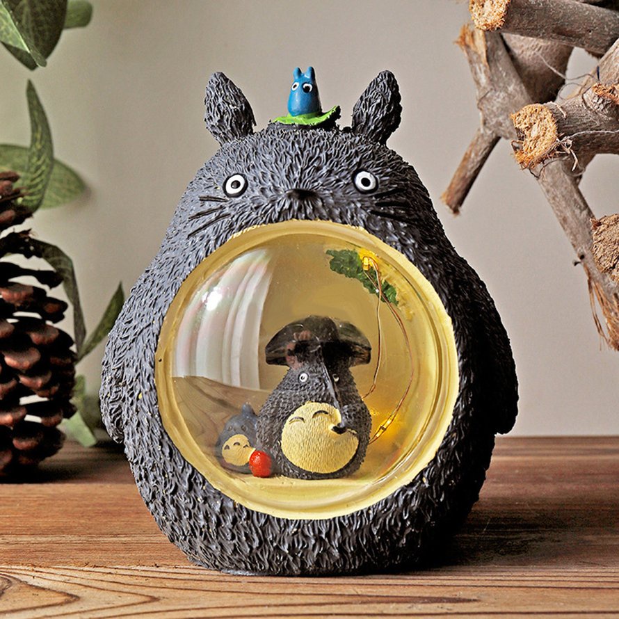 EASYGO Studio Ghibli Totoro Figures LED Night Light Mô hình đồ chơi Anime Totoro Star Toys EG310