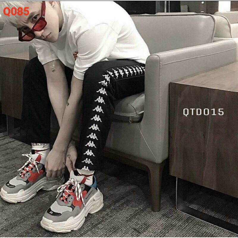 Quần nỉ nhung tăm bo gấu 2 màu chất nỉ da cá rút thể thao hàng chuẩn form to ống rộng dày dặn ấm áp