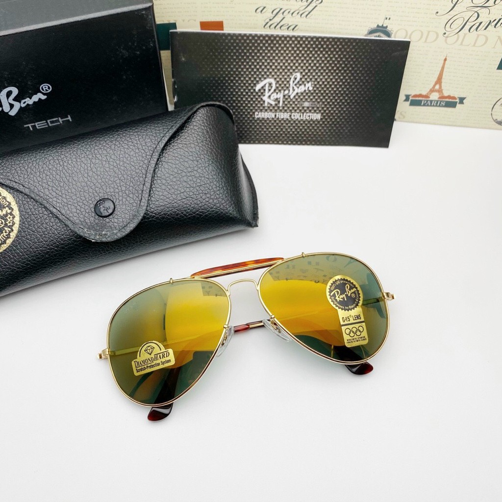 Mắt Kính Mát nam ray ban gấp, tròng thuỷ tinh, hàng đẹp, mẫu hot nhất năm - 3026