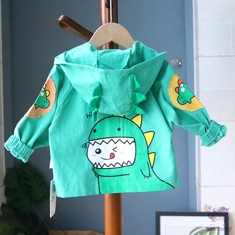 Áo khoác họa tiết khủng long hoạt hình phong cách thời trang Hàn dành cho bé