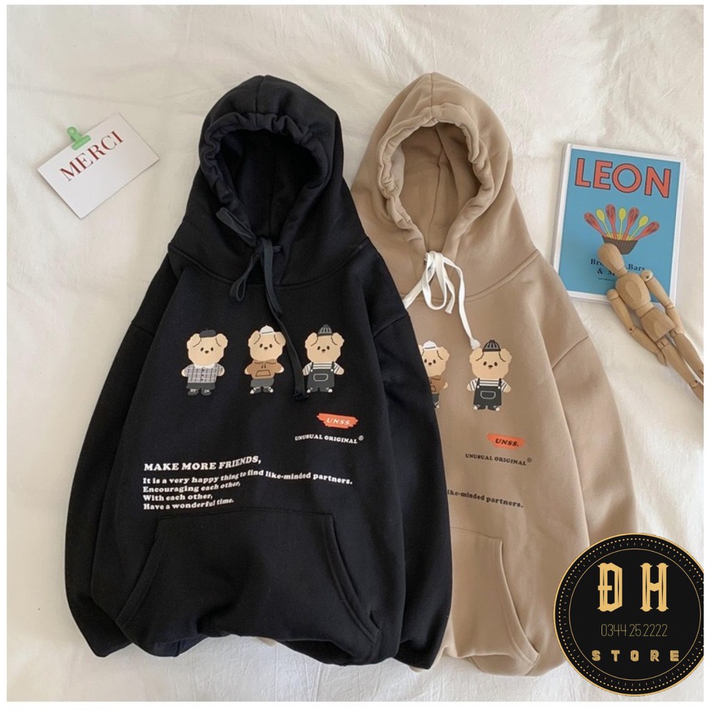 (Mẫu Mới 2021) Áo Hoodie 3 Chú Heo Có Mũ Nam Nữ Chất Nỉ Bông Dày Dặn Form Rộng Unisex- Áo Nỉ Nam Nữ Ulzzang Hoạ Tiết | BigBuy360 - bigbuy360.vn
