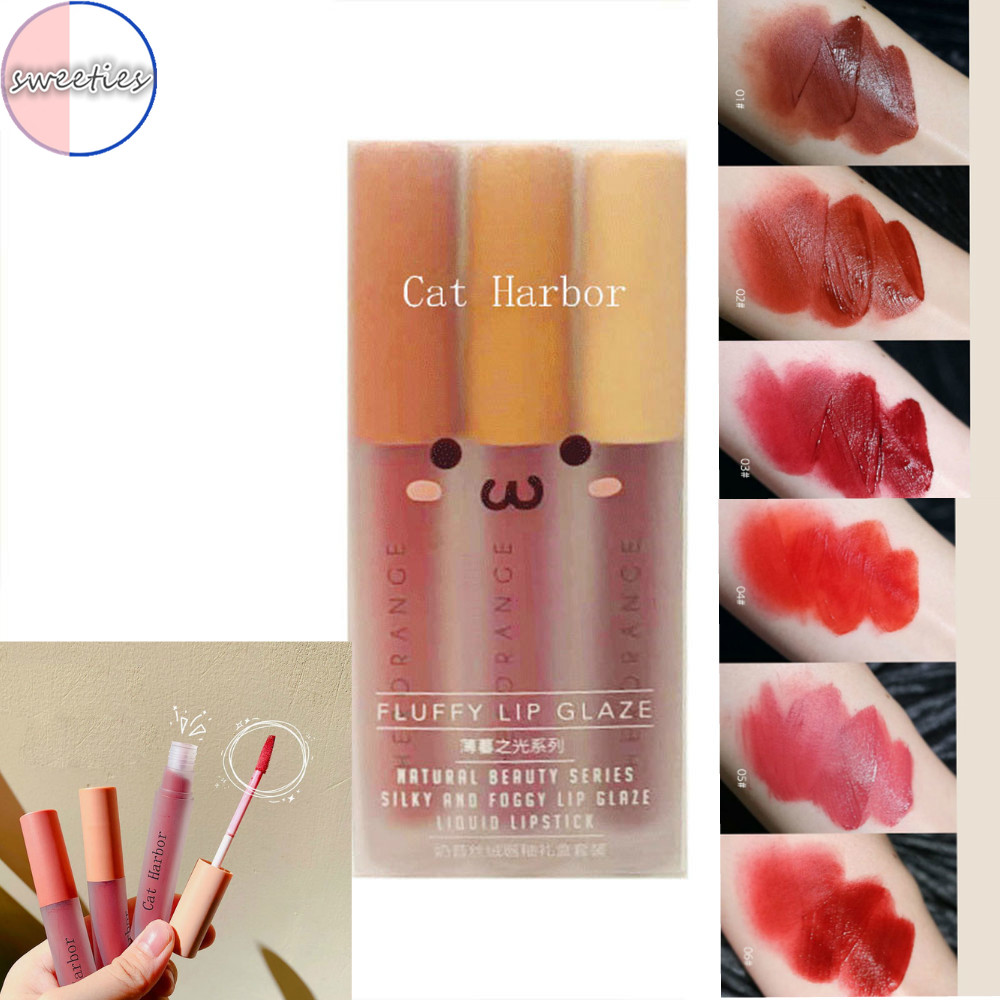 Hộp 3 Son Môi Chống Thấm Nước Không Dính Thành Cốc Trang Điểm Tự Nhiên Dành Cho Nữ | BigBuy360 - bigbuy360.vn