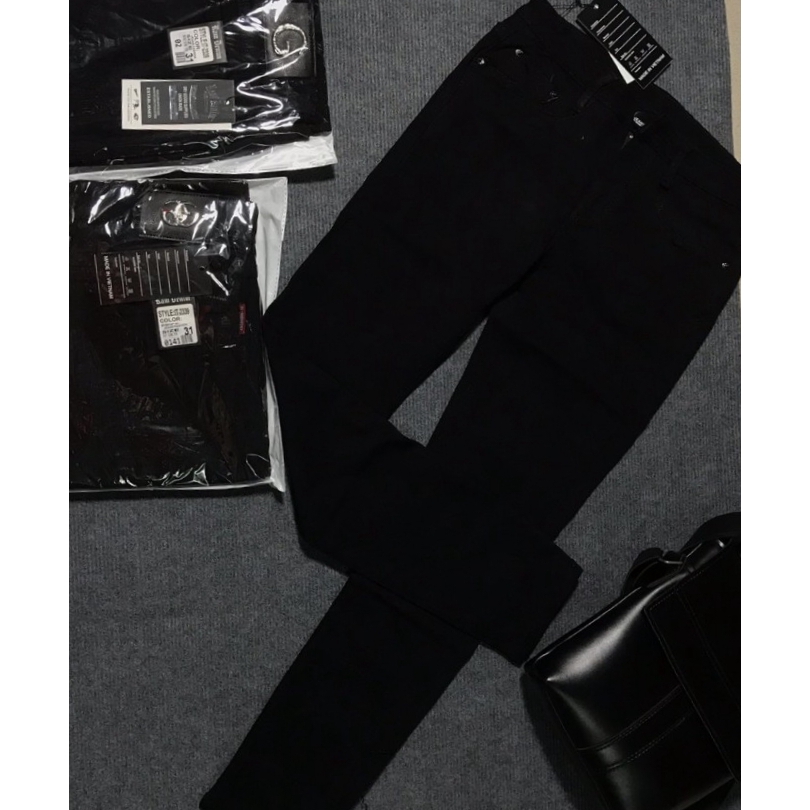 CÓ SIZE LỚN 28 37 QUẦN JEAN NAM ĐEN TRƠN DÁNG ÔM BODY VẢI MỊN CO GIÃN SANG TRỌNG LỊCH LÃM | BigBuy360 - bigbuy360.vn