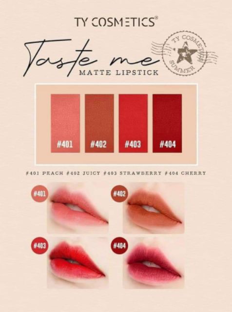 Son Bặm Ty Cosmetics - Hàng chính hãng 100%