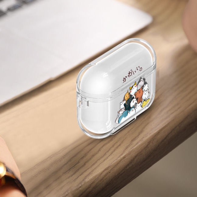 Vỏ Bảo Vệ Hộp Sạc Tai Nghe airpods Pro/ airpods 2/ 3rd Họa Tiết Hoạt Hình Mèo Đáng Yêu