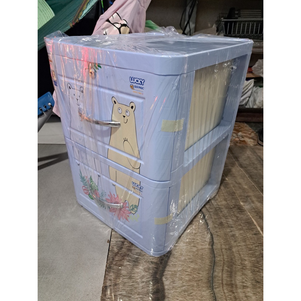 Tủ nhựa Lucky 2 tầng, tủ quần áo