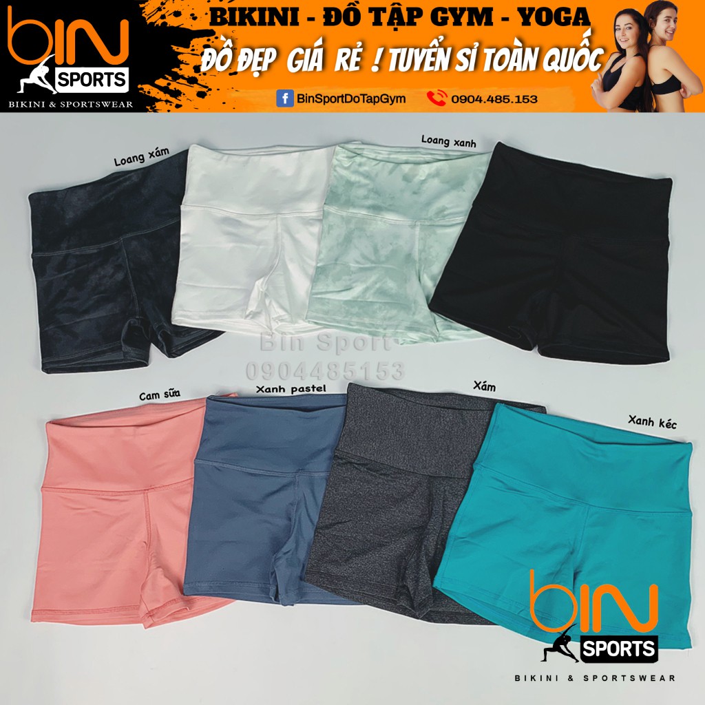 Quần Đùi Cạp Cao Chun Mông Nhiều Màu Size S M L Bin Sport Q068