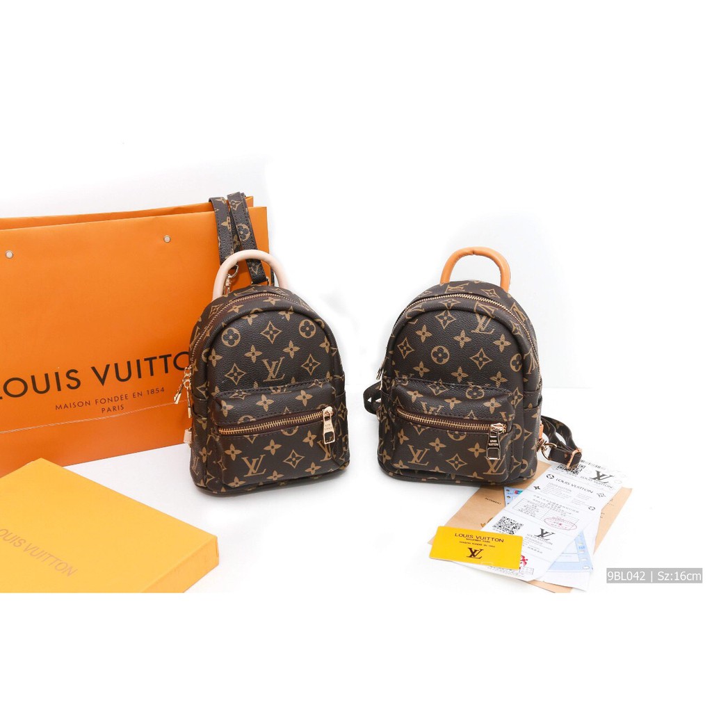 Balo Nữ Mini 16cm Hoa Văn Hàng đẹp ( QL044 ) Có Video