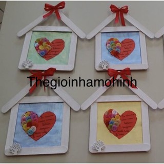 [Rẻ nhất shopee]Khung ảnh que kem, khung ảnh trang trí, diy
