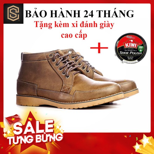 -HÀNG NHẬP KHẨU Giày nam da bò công sở cổ cao - Giầy đốc da bò nguyên tấm, đế cao su cao cấp CHEAPSTOREVN - CS604 (bảo h