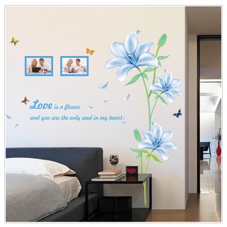 Decal dán tường Hoa ly xanh