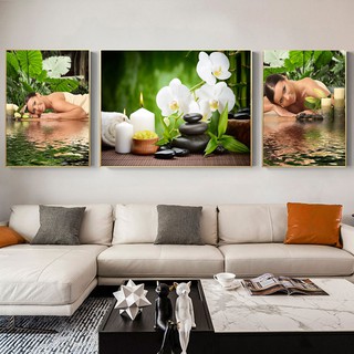 (XẢ SHOCK) bộ ba tranh trang trí spa hút tài lộc về nhà - tráng gương cao cấp {hỗ trợ ship}