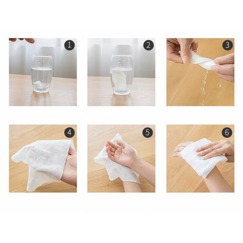 ⚡Combo 100⚡ Khăn Giấy Nén Du Lịch Hình Viên Kẹo Tiện Lợi 88005 Lamon Store