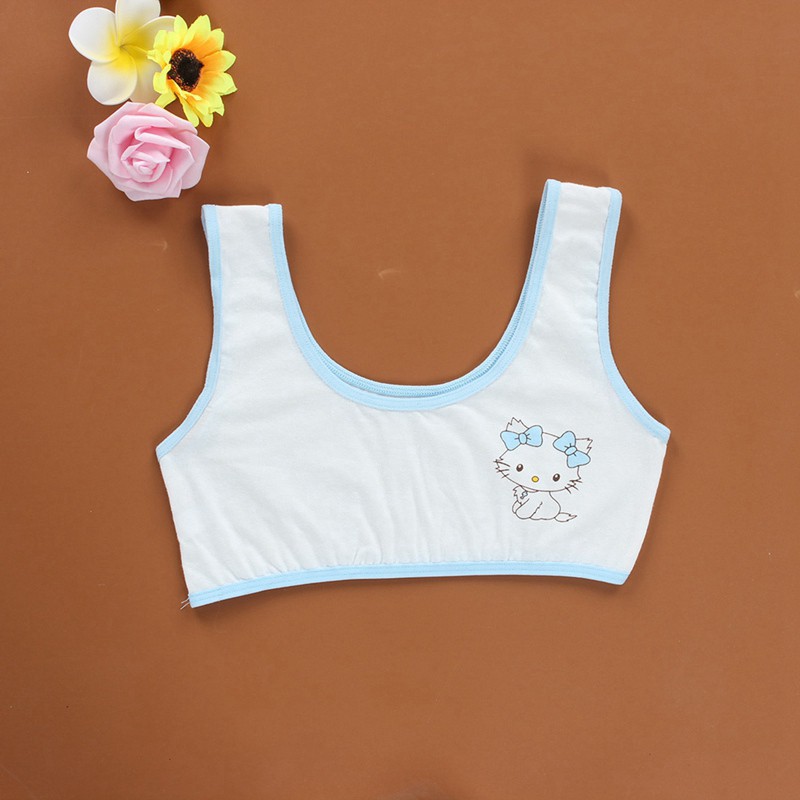 Áo lót cotton mềm mại họa tiết hoạt hình cho bé gái từ 8 đến 16 tuổi
