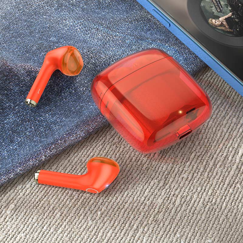 Tai nghe bluetooth true wireless Hoco EW15 Pure Bass V5.1 pin 4h, dock sạc 16h, tăng giảm âm, đổi tên tai nghe