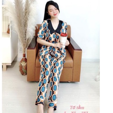 Đồ Bộ Pijama Lụa Tơ Mềm Mượt Mẫu Mới Hàng Có Size Phom Chuẩn ĐẹpGiảm 10K Đơn 200K