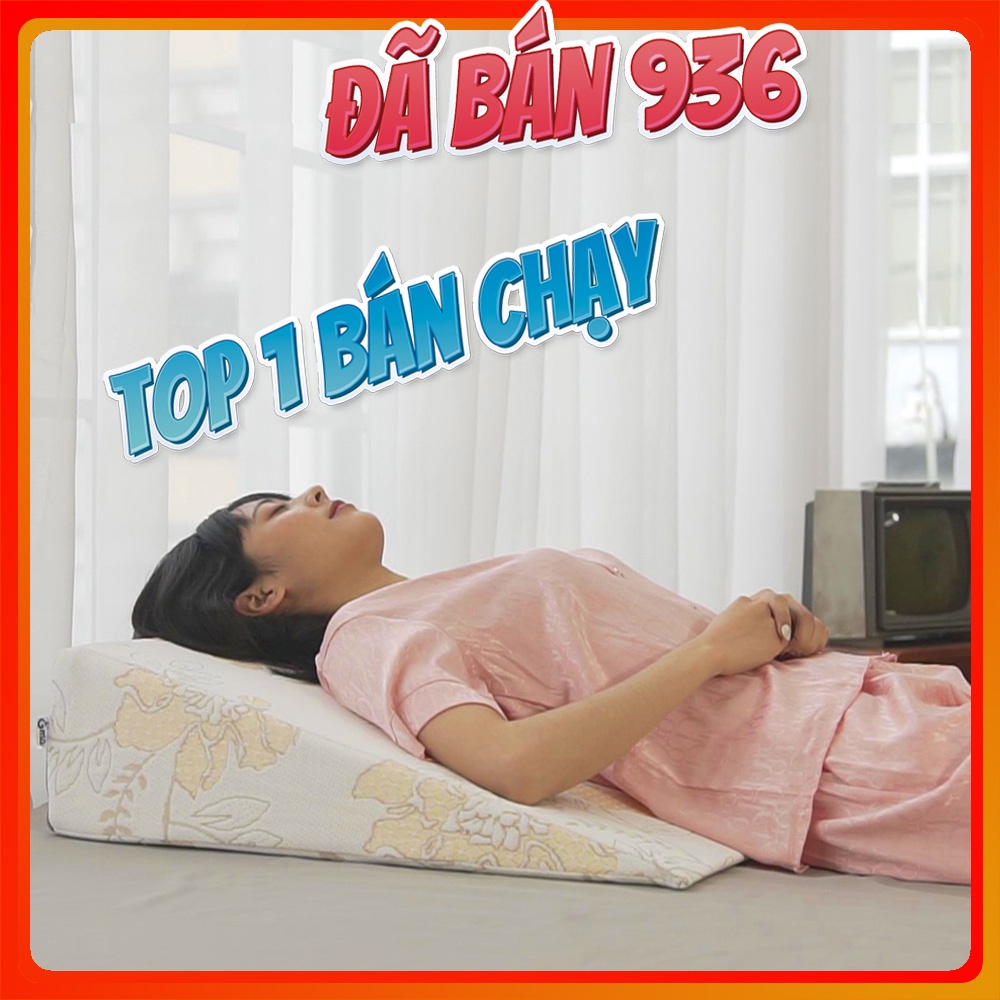 Gối chống trào ngược dạ dày thực quản Ema CHÍNH HÃNG giảm nóng rát ngực, ngứa cổ, ho đêm