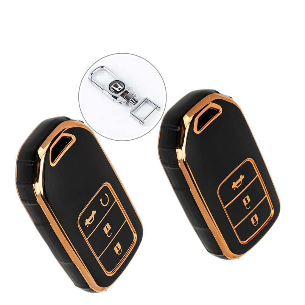 Ốp bảo vệ chìa khóa xe Honda CRV, HRV, Civic, City, Brio, Jazz 2021 2020 2019 2018 nhựa mềm TPU tráng gương