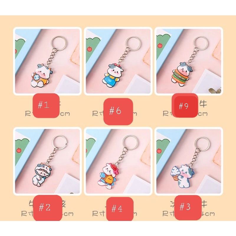 Móc khóa Bò Sữa đáng yêu nhiều hình