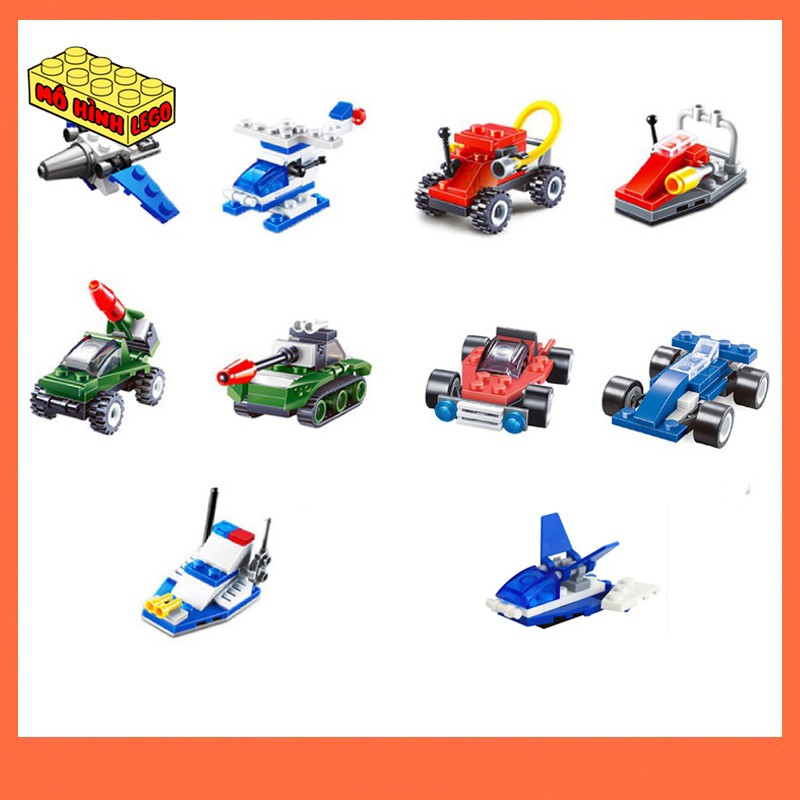 Đồ chơi lắp ráp lego giá rẻ Jie star mô hình các phương tiện giao thông, quân sự mini cho bé