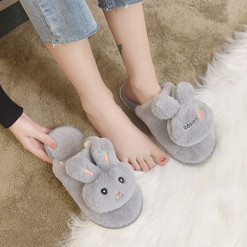 Dép Bông Đi Trong Nhà Giữ Ấm Mùa Đông Xinh Xắn