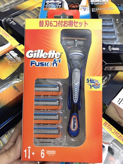 Dao cạo râu Gillette Fusion 6+1 Nhật Bản
