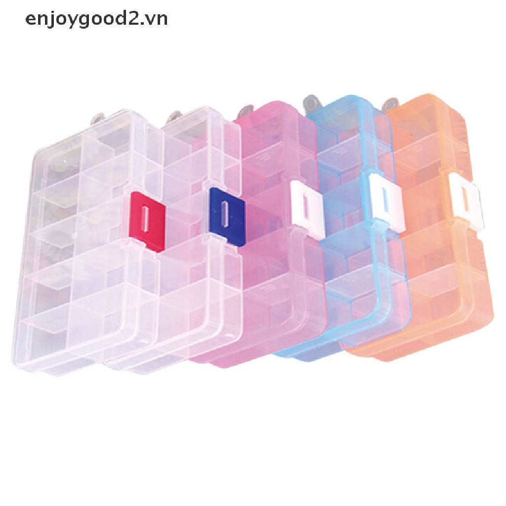 Hộp nhựa đựng trang sức 10 ngăn có thể điều chỉnh kích cỡ