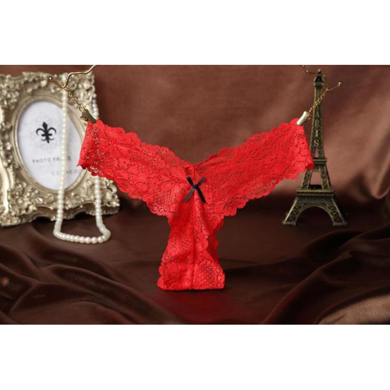 quần lót nữ quần lọt khe chữ y quần thong ren nơ sexy gợi cảm | BigBuy360 - bigbuy360.vn