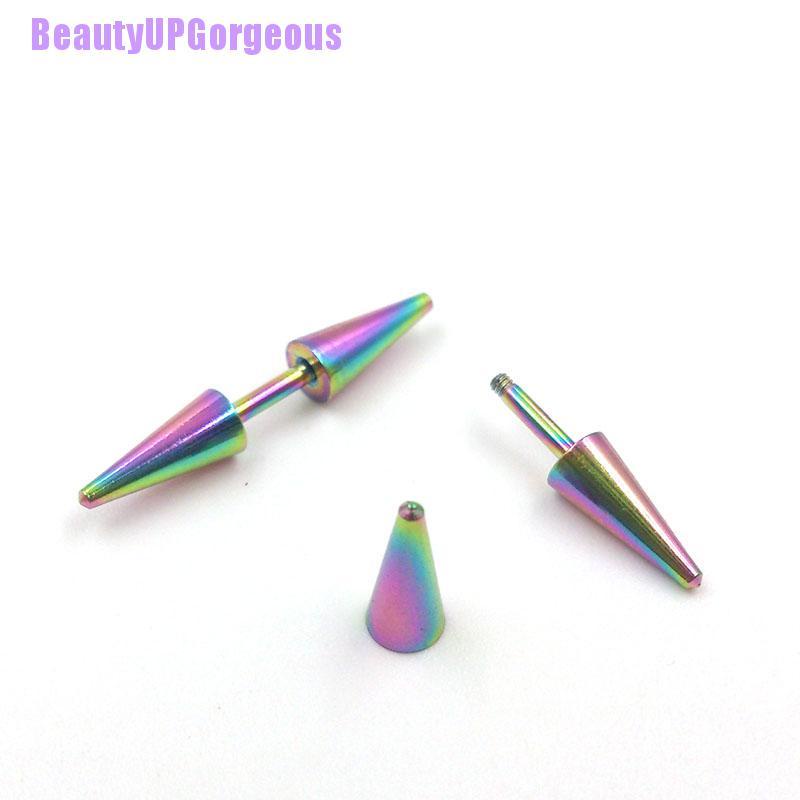 1 đôi khuyên tai đinh tán bằng thép không gỉ thời trang cho nam và nữ