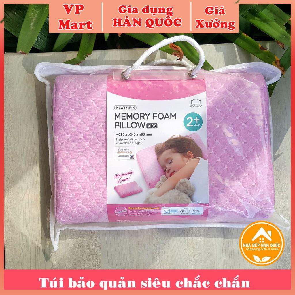 Gối cao su non, gối cao su non cho bé Lock and Lock Memory Foam Pillow HLW181 [Freeship toàn quốc]