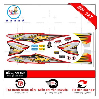 [SHIN DECAL] Tem xe wave RS đỏ đen new