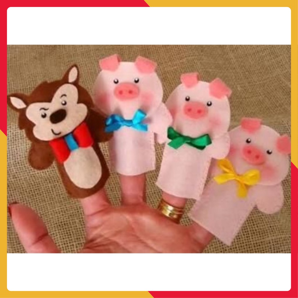 🔥 Rối ngón tay 3 chú heo con Cao Cấp 📌