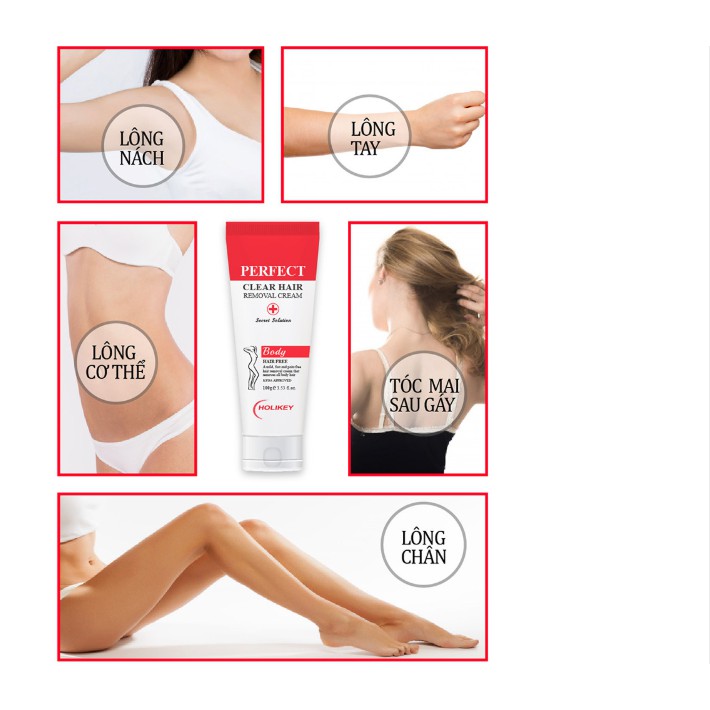 Kem tẩy lông - Tẩy lông Holikey Perfect Clear Hair Removal Cream Hàn Quốc 100ml | BigBuy360 - bigbuy360.vn